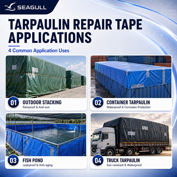 Applications of Heavy Duty Waterproof Tarpaulin Repair Tape for Truck Tent